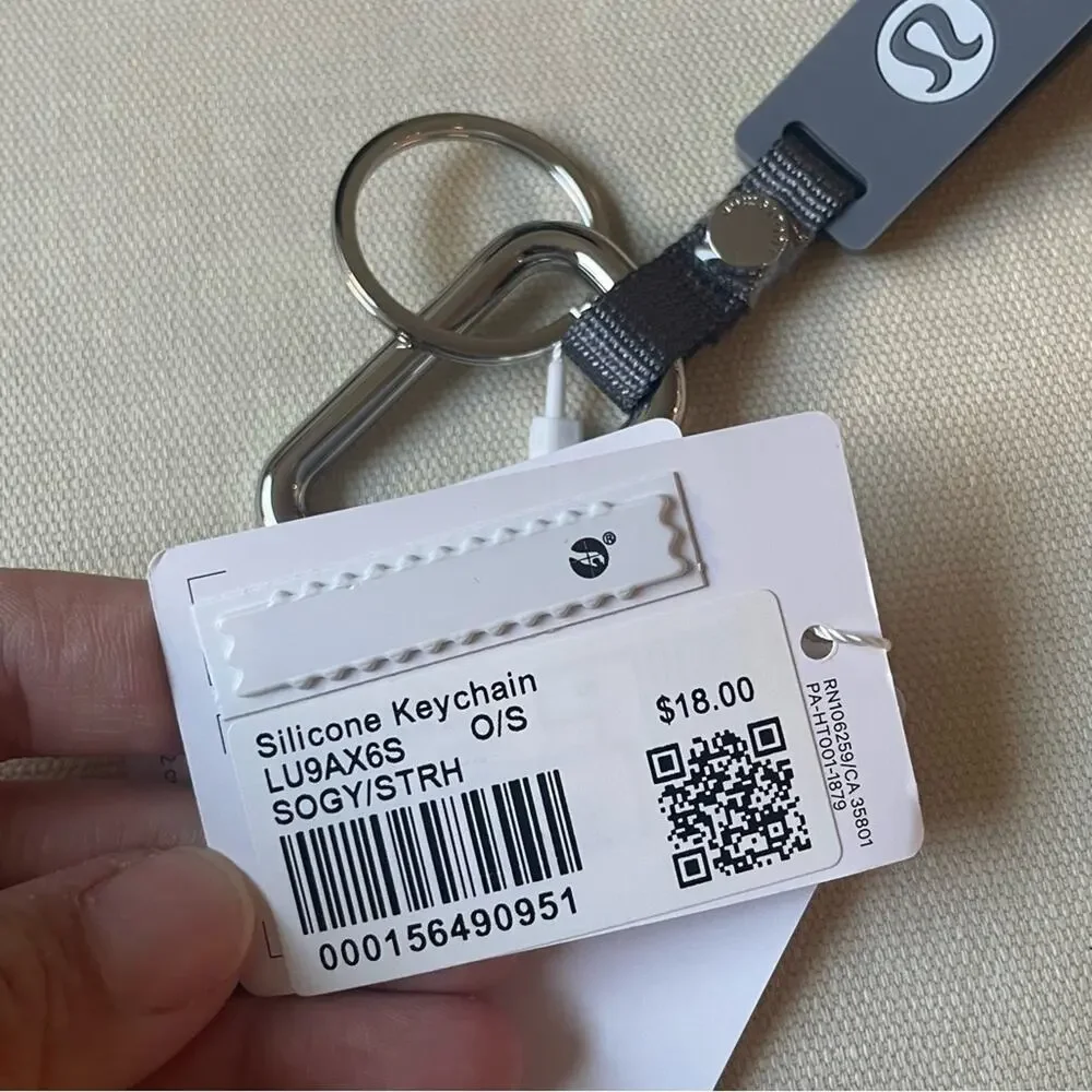 Lululemon silicone keychain - Solar Grey/Starch Blue